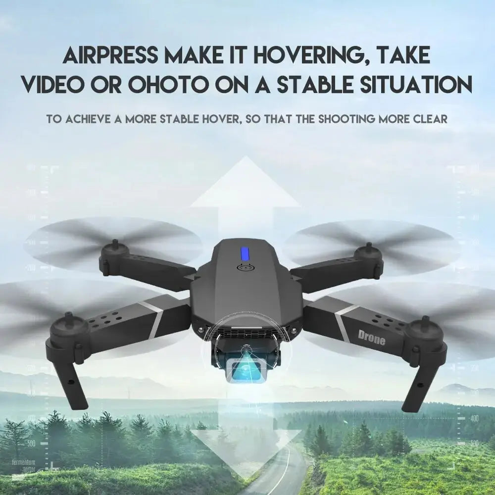 2024 E88Pro RC Drone 4K 1080P Wide Angle HD Camera Foldable Helicopter WIFI FPV Height Hold Gift Toy